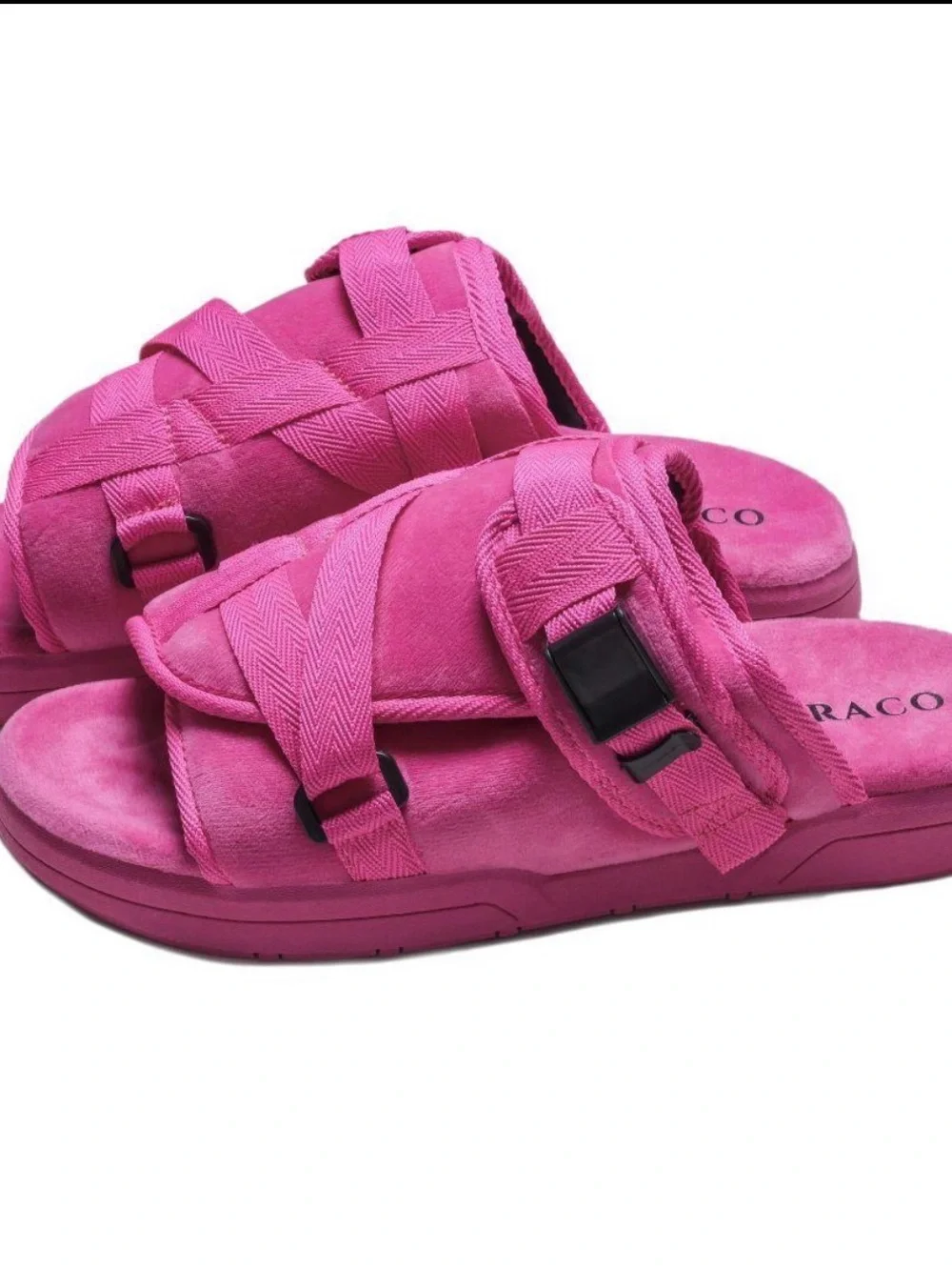 Draco Men's Bright Pink Slide Sandals - Cushioned Slip-On Comfort